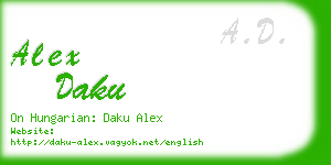 alex daku business card